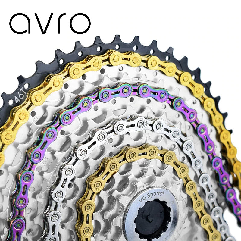 Avro Ultra Light Bike Chain Full Hollow 9/ 10/ 11/ 12 speeds (Brompton/ Trifold/ Pikes/ 3Sixty/ MTB/ RB)