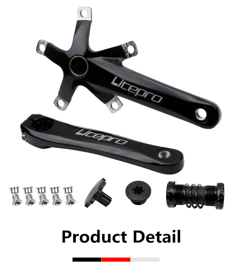 Litepro Hollow Chainring and Integrated Crankset 52T-58T BCD130mm 170mm Crank Arm