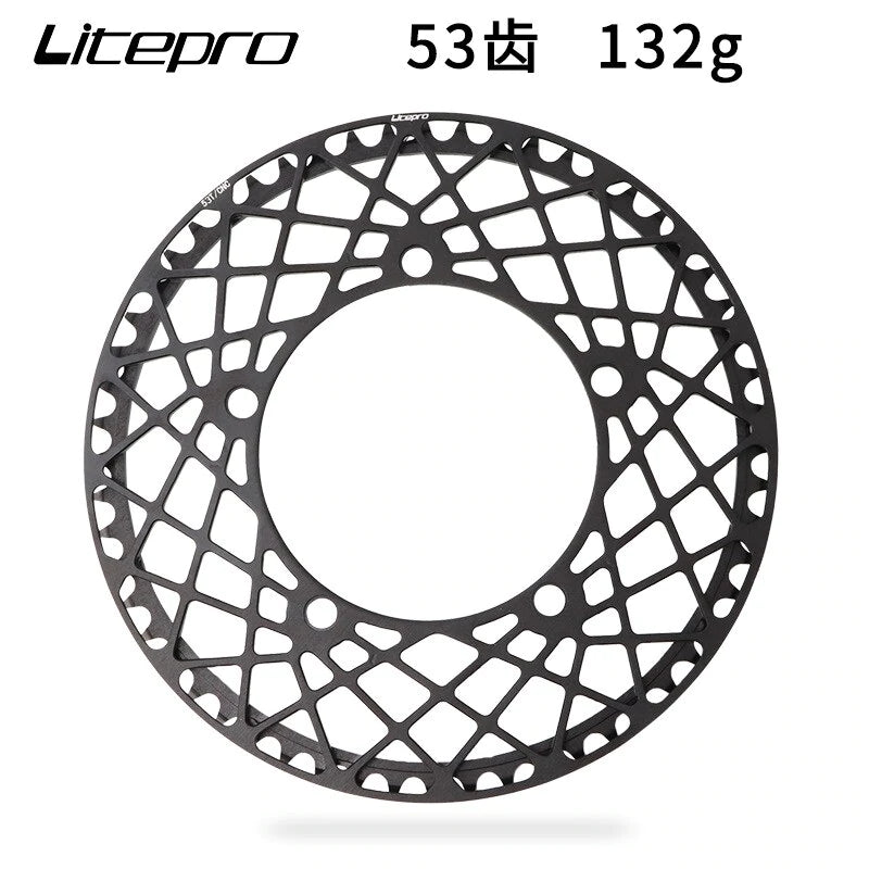 Litepro Spider Chainring BCD 130mm 53T, 56T, 58T with Chain Guard (Brompton / Trifold / Pikes / 3Sixty)
