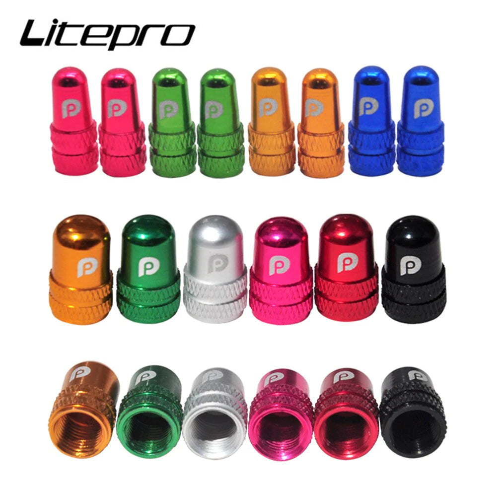 Litepro Schrader Presta Tyre Valve Cap Cover (One Pair)