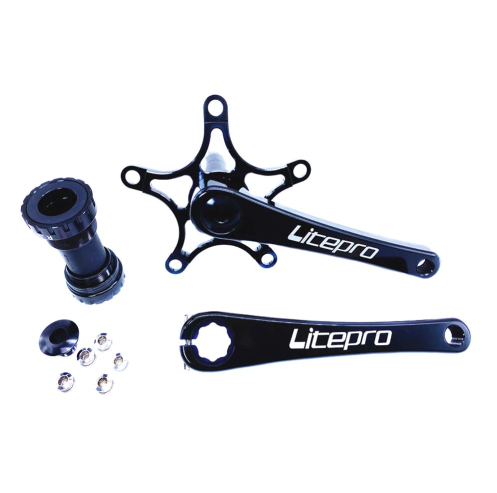Litepro Aluminum Alloy 412 Integrated Hollow Crankset (Brompton / Trifold / Pikes / 3Sixty)