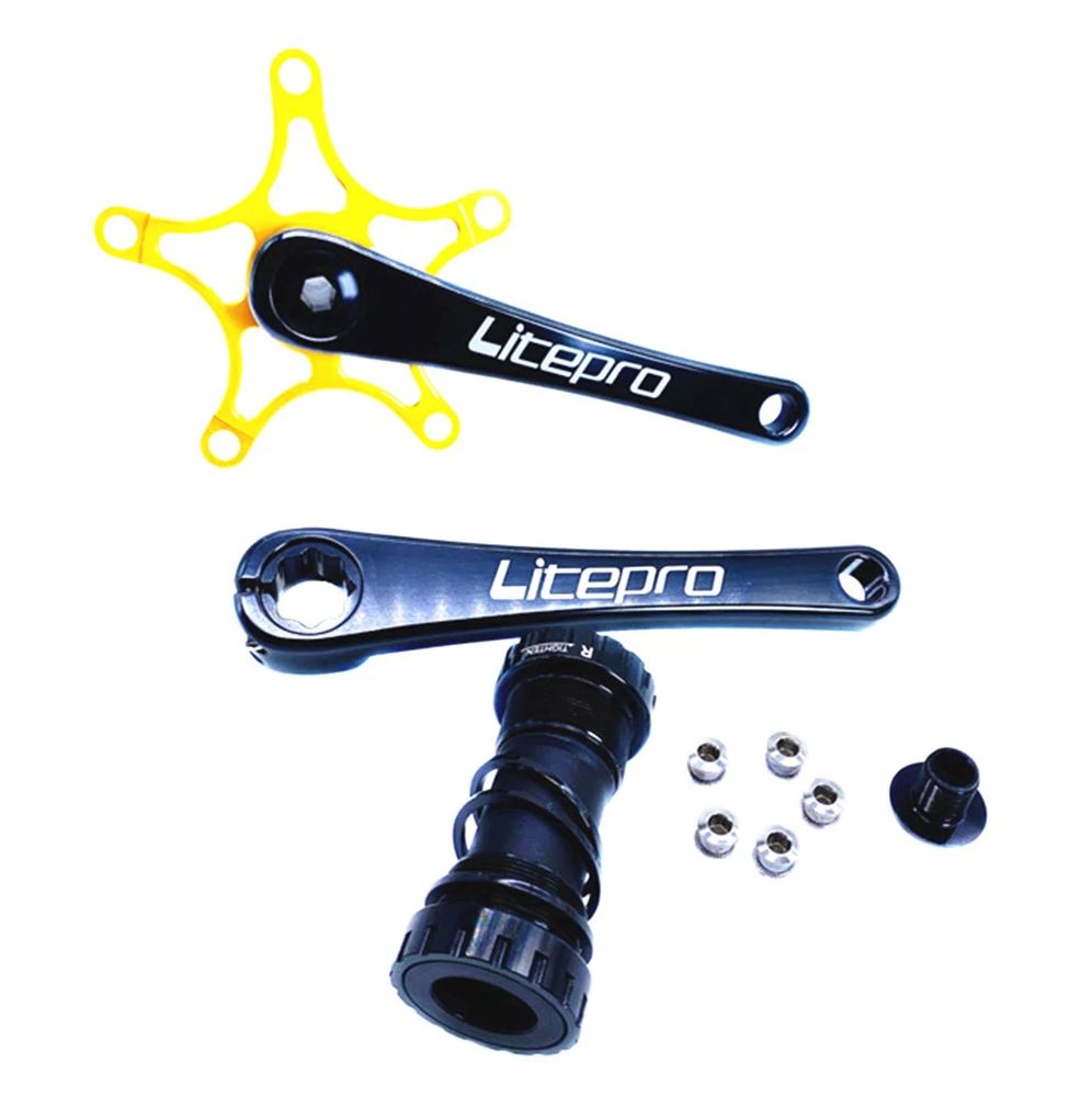 Litepro Aluminum Alloy 412 Integrated Hollow Crankset (Brompton / Trifold / Pikes / 3Sixty)