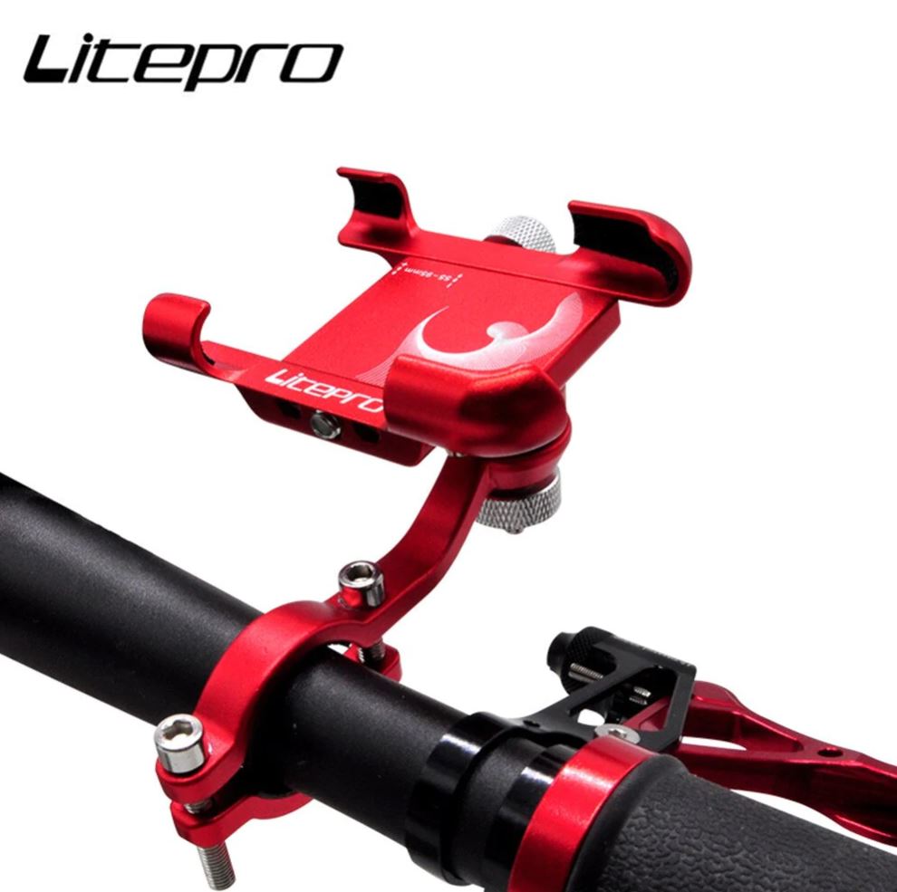 Litepro Aluminum Alloy 360 Degree Rotatable Mobile Phone Holder (Brompton / Trifold / Pikes / 3Sixty / Birdy / Mountain Bike)