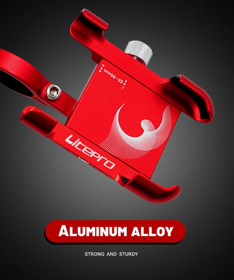 Litepro Aluminum Alloy 360 Degree Rotatable Mobile Phone Holder (Brompton / Trifold / Pikes / 3Sixty / Birdy / Mountain Bike)