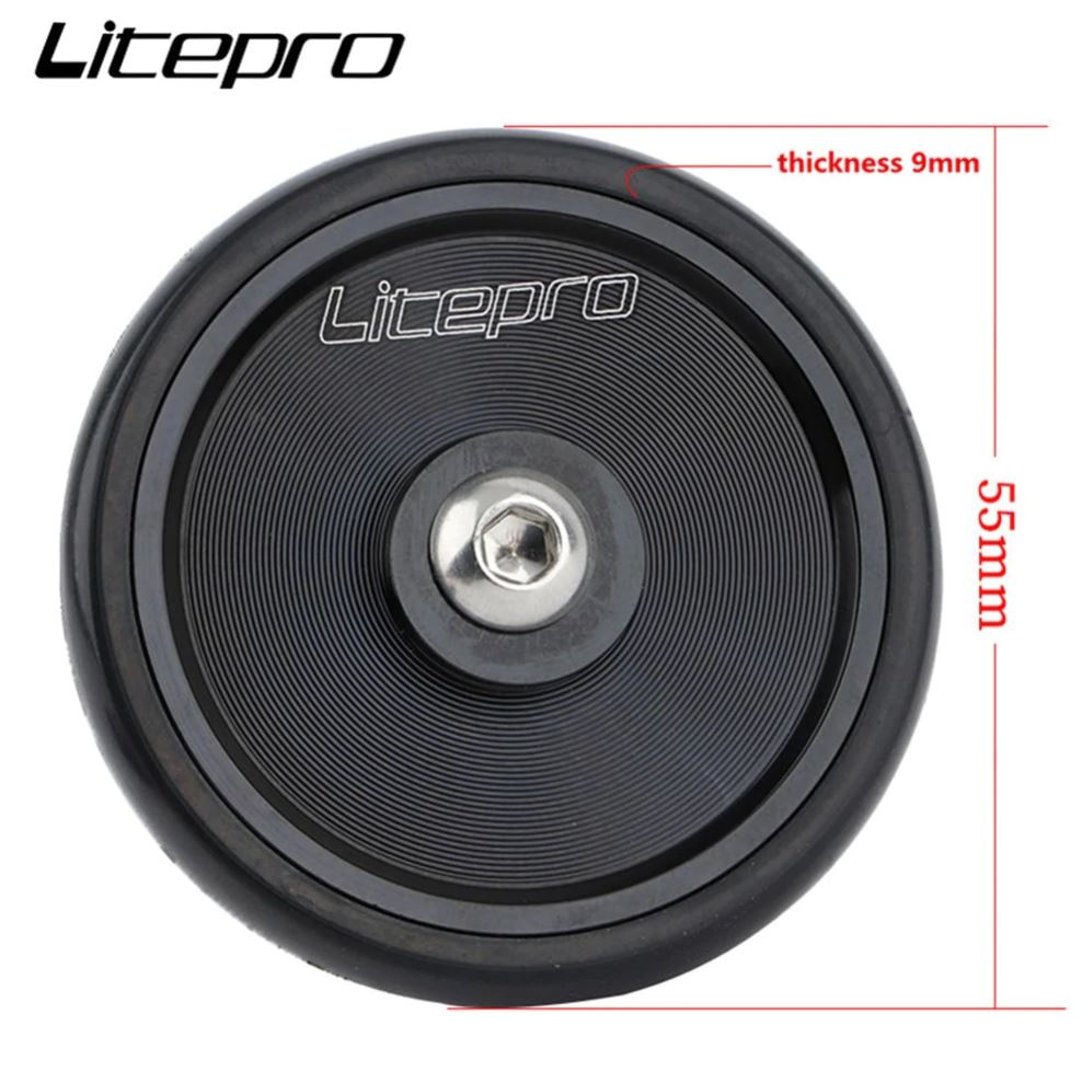 Litepro Solid Easy Wheel (One Pair) For Brompton / Pikes / 3Sixty Rear Cargo Rack Easywheel